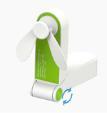 Stuff Certified® Ventilateur portable rechargeable C28 - Ventilateur à main à batterie Vert