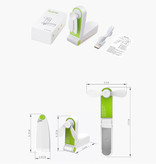 Stuff Certified® C28 Przenośny wentylator akumulatorowy - Wentylator ręczny na baterie Zielony