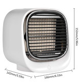 Stuff Certified® Przenośny klimatyzator - chłodzenie wodą - mini wentylator / chłodnica powietrza w kolorze białym