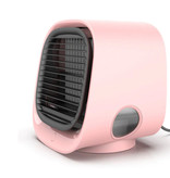 Stuff Certified® Aire acondicionado portátil - Refrigeración por agua - Mini ventilador / Enfriador de aire Rosa