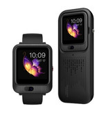 Lemfo Montre connectée LEM11 3-en-1 + haut-parleur sans fil / Powerbank iOS Android - 32 Go - Bleu