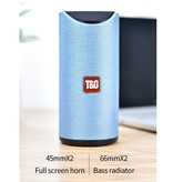 T & G Haut-parleur de barre de son sans fil TG-113 Boîte de haut-parleur sans fil Bluetooth 4.2 bleu
