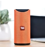 T & G Haut-parleur de barre de son sans fil TG-113 Boîte de haut-parleur sans fil Bluetooth 4.2 orange