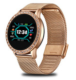 Lige Fashion Sports Smartwatch Fitness Sport Activity Tracker Smartphone Watch iOS Android - Gold