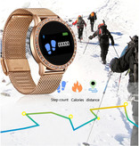 Lige Fashion Sports Smartwatch Fitness Sport Activity Tracker Smartphone Watch iOS Android - Gold