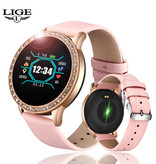 Lige Fashion Sports Smartwatch Fitness Sport Activity Tracker Reloj para teléfono inteligente iOS Android - Rosa