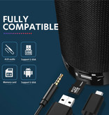 T & G Drahtloser Soundbar-Lautsprecher TG-113C Drahtloser Bluetooth 4.2-Lautsprecherbox Blau