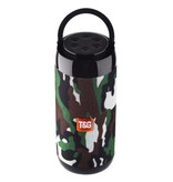 T & G Haut-parleur de barre de son sans fil TG-113C Boîte de haut-parleur sans fil Bluetooth 4.2 Camo