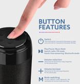 T & G Haut-parleur de barre de son sans fil TG-113C Boîte de haut-parleur sans fil Bluetooth 4.2 blanc-bleu