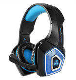 Hunterspider V1 Gaming Headset Stereo-Kopfhörer Kopfhörer mit Mikrofon für PlayStation 4 / PC / Xbox Blue