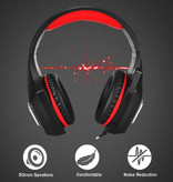 Hunterspider V1 Gaming Headset Auriculares estéreo con micrófono para PlayStation 4 / PC / Xbox Red