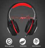 Hunterspider V1 Gaming Headset Cuffie stereo con auricolare con microfono per PlayStation 4 / PC / Xbox Red