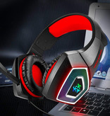 Hunterspider V1 Gaming Headset Cuffie stereo con auricolare con microfono per PlayStation 4 / PC / Xbox Red