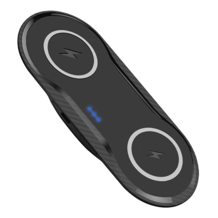 Stuff Certified® 2 in 1 Qi Universal Wireless Charger 10W Wireless Charging Pad Black