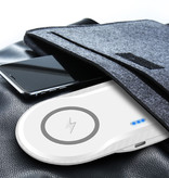 Stuff Certified® 2 in 1 Qi Universele Draadloze Oplader 10W Wireless Charging Pad Zwart