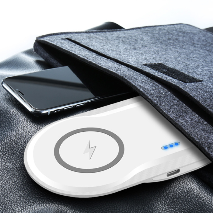 Stuff Certified® 2 in 1 Qi Universele Draadloze Oplader 10W Wireless Charging Pad Zwart