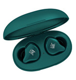 KZ Auriculares inalámbricos S1D Control táctil TWS Bluetooth 5.0 Auriculares inalámbricos Auriculares Auriculares Verde