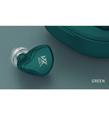 KZ Écouteurs sans fil S1D Touch Control TWS Bluetooth 5.0 Écouteurs sans fil Oreillettes Écouteurs Vert