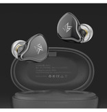 KZ S1D Wireless Earpieces Touch Control TWS Bluetooth 5.0 Wireless Earphones Ear Buds Earphone Gray