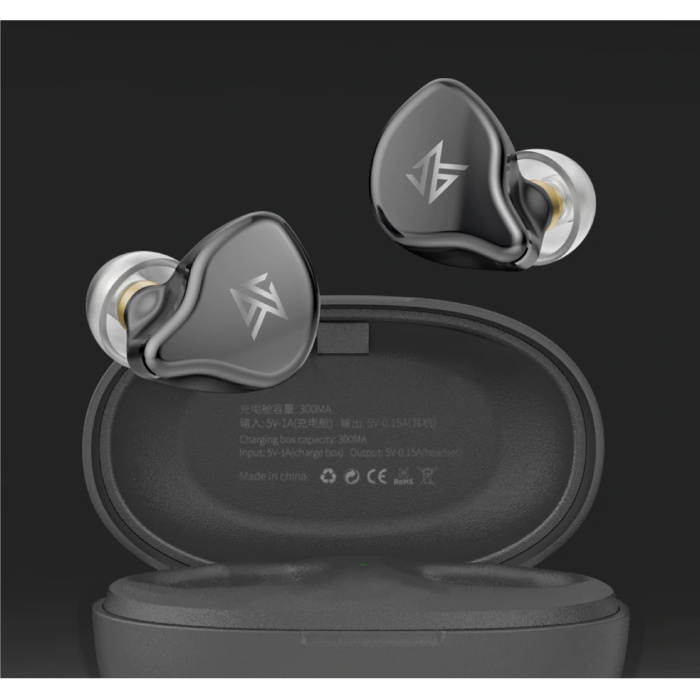 KZ S1D Draadloze Oortjes Touch Bediening TWS Bluetooth 5.0 Wireless Earphones Ear Buds Oortelefoon Grijs