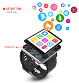 Lemfo LEM T Smartwatch Wide Display - Écran de 2,86 pouces - 1 Go - 16 Go - Smartband Fitness Tracker Montre d'activité sportive iOS Android Noir