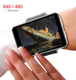 Lemfo LEM T Smartwatch Szeroki wyświetlacz - 2.86 calowy ekran - 3 GB - 32 GB - Smartband Fitness Tracker Sportowy zegarek aktywności iOS Android Silver