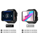 Lemfo LEM T Smartwatch Pantalla ancha - Pantalla de 2,86 pulgadas - 3GB - 32GB - Smartband Fitness Tracker Reloj de actividad deportiva iOS Android Negro