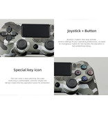 Stuff Certified® Gaming Controller for PlayStation 4 - PS4 Bluetooth Gamepad with Vibration Gray Camo