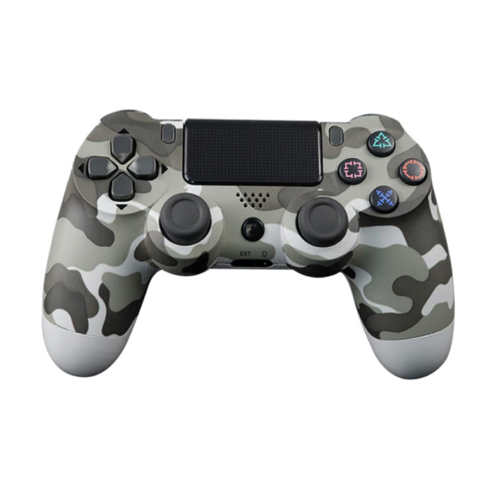 Kontroler do gier na PlayStation 4 - kontroler do gier PS4 Bluetooth z szarym kamuflażem Vibration Grey