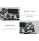 Stuff Certified® Gaming Controller für PlayStation 4 - PS4 Bluetooth Gamepad mit Vibration Grey