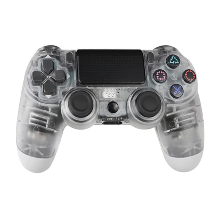 Manette de jeu pour PlayStation 4 - Manette de jeu Bluetooth PS4 avec vibration transparente