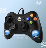 Stuff Certified® Manette de jeu pour Xbox 360 / PC - Manette de jeu avec vibration noire