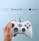 Stuff Certified® Kontroler do gier na Xbox 360 / PC - Gamepad z Vibration White