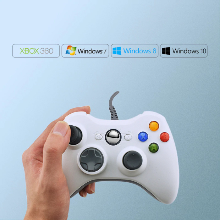Stuff Certified® Gaming Controller voor Xbox 360 / PC - Gamepad met Vibratie Wit