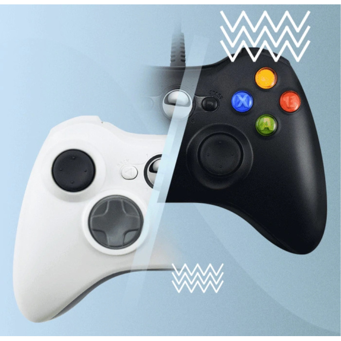 Controlador de juego para Xbox 360 / PC - Gamepad con blanco por vibración