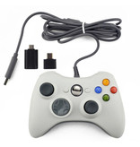 Stuff Certified® Controlador de juegos para Xbox 360 / PC - Gamepad con vibración blanca