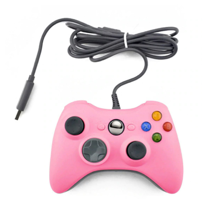 Controlador de juegos para Xbox 360 / PC - Gamepad con vibración rosa