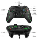 Stuff Certified® Controlador de juegos para Xbox One / PC - Gamepad con vibración negro