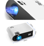 AUN Mini proyector LED W18 - Reproductor multimedia doméstico Mini Beamer
