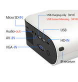 AUN W18 Mini Projektor LED - Domowy odtwarzacz multimedialny Mini Beamer