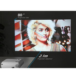 AUN Mini projecteur LED W18C avec Mira Cast - Mini Beamer Home Media Player