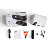 AUN Mini proyector LED W18C con Mira Cast - Reproductor multimedia doméstico Mini Beamer