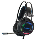 Cosbary Cuffie da gioco Cuffie stereo Cuffie con audio surround 7.1 con microfono per PlayStation 4 / PC