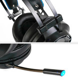 Cosbary Zestaw słuchawkowy do gier Słuchawki stereofoniczne z dźwiękiem przestrzennym 7.1 Słuchawki z mikrofonem do PlayStation 4 / PC