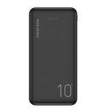 FLOVEME Chargeur de batterie de secours externe 10 000 mAh Powerbank noir