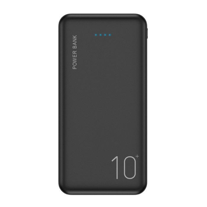 Caricabatteria esterno per batteria di emergenza Powerbank da 10.000 mAh nero