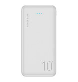 FLOVEME Cargador de batería de emergencia externo de 10,000mAh Powerbank Cargador de batería Blanco