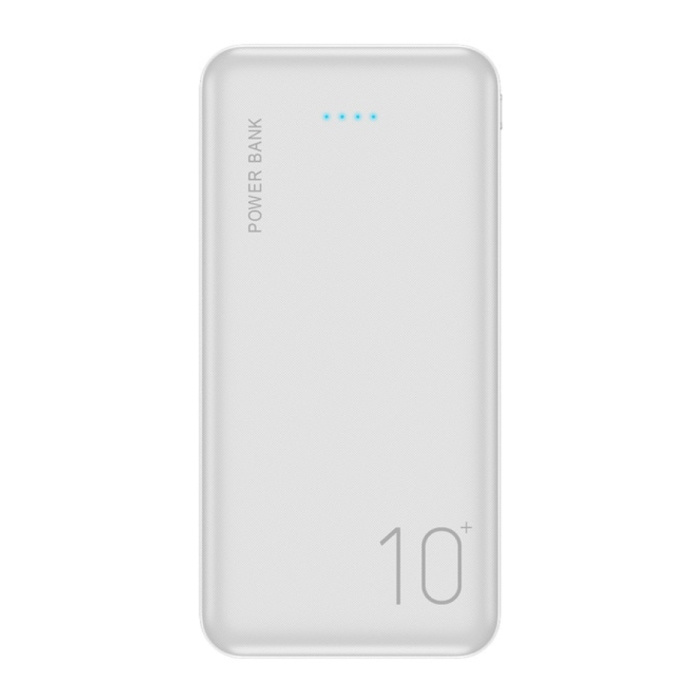 Caricabatteria esterno per batteria di emergenza Powerbank da 10.000 mAh bianco