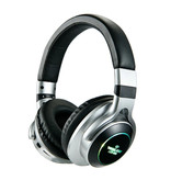 HANXI Casque sans fil Bluetooth Casque sans fil 3D Stereo Gaming Silver