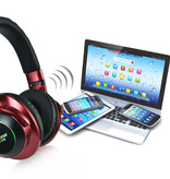 HANXI Auriculares inalámbricos Auriculares inalámbricos Bluetooth Juego estéreo 3D Rojo